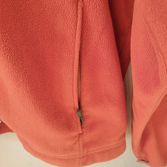 LL Bean Jacket Mens XL Tall Orange Better Sweater Fleece LT - Picture 4 of 5